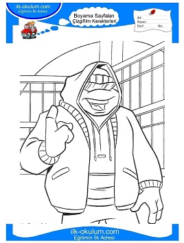 Çocuklar İçin Ninja Kaplumbağalar Boyama Sayfaları 